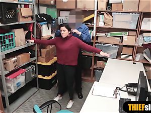 nice latina shoplifter gets drilled by a mischievous mall cop