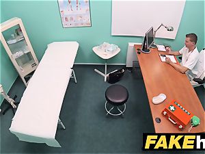 fake polyclinic petite platinum-blonde Czech patient health test