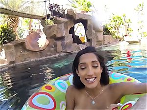 bathing suit hottie Chloe Amour pulverized after a dip in the pool